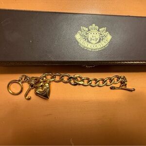 Juicy Couture Gold Heart Charm Bracelet
